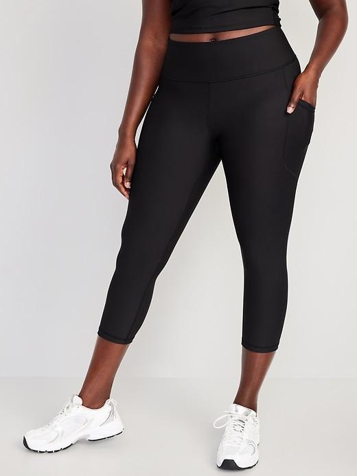 High-Waisted PowerSoft Crop Leggings Product Image