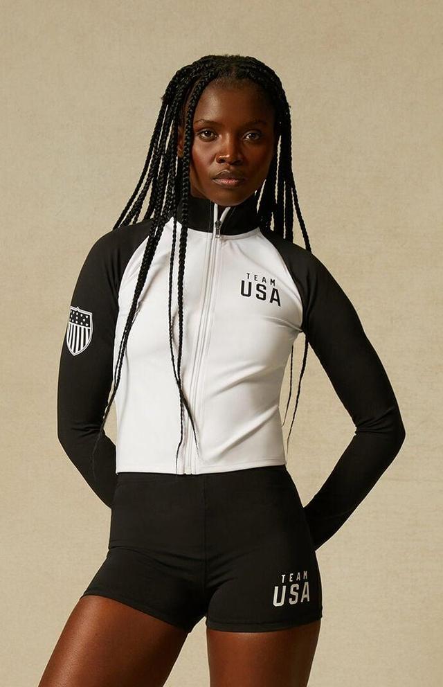 Olympics Women's Team USA Warmup Track Jacket in White/Black - Product Image