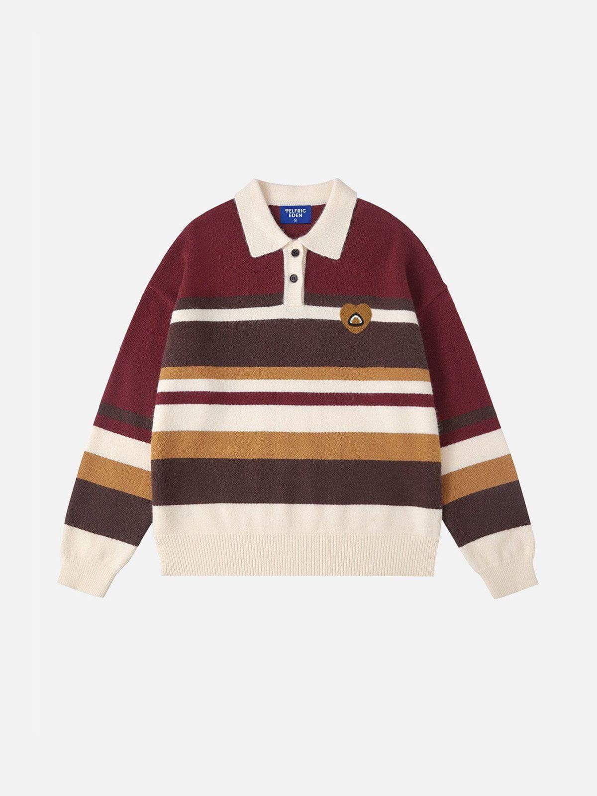 Aelfric Eden Vintage Stripe Polo Sweater Product Image