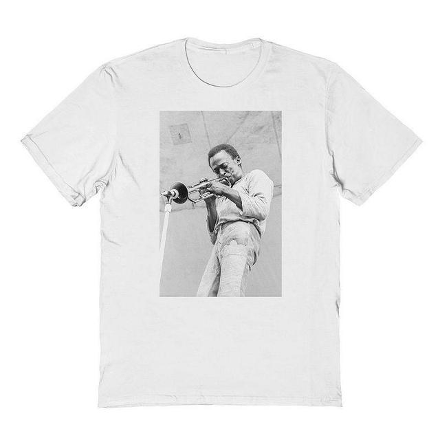 Mens Black & White Photo Graphic Tee Product Image