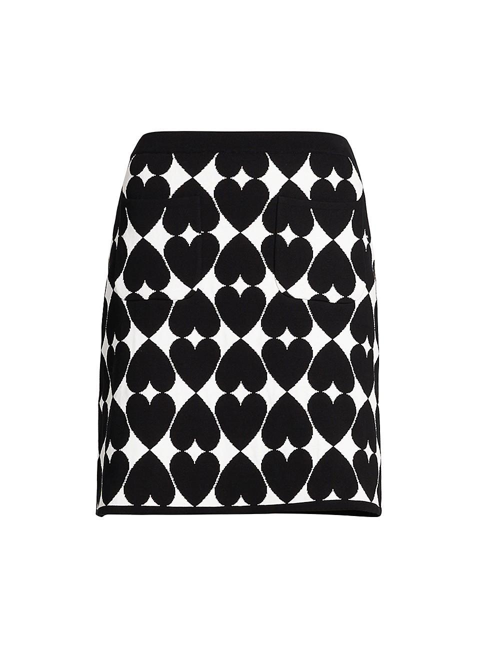 Womens Optical Knit Cotton Skirt Product Image