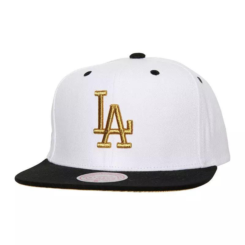 Mens Mitchell & Ness White Los Angeles Dodgers Cooperstown Collection Mvp Snapback Hat - White Product Image