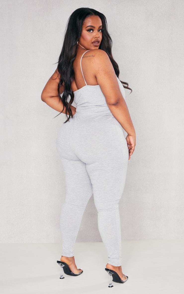 Plus Grey Basic Strappy Jumpsuit Product Image