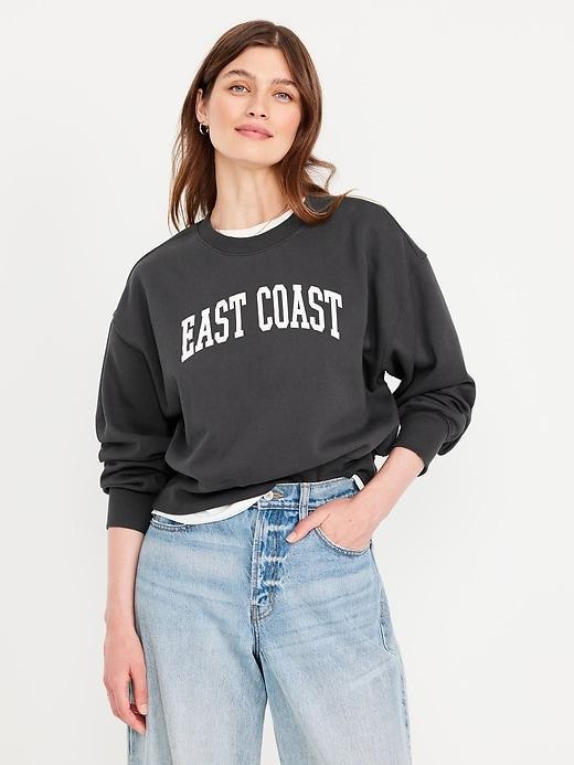 SoComfy Crop Graphic Sweatshirt Product Image