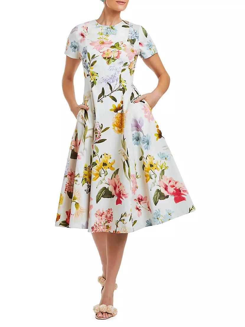 Lia Floral Belted Reversible Midi-Dress Product Image