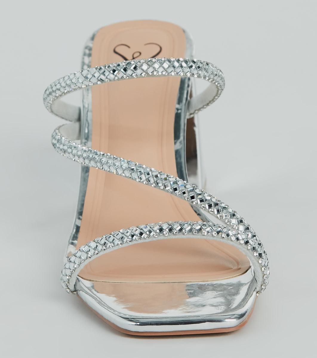 Season To Shine Metallic Rhinestone Mules product image