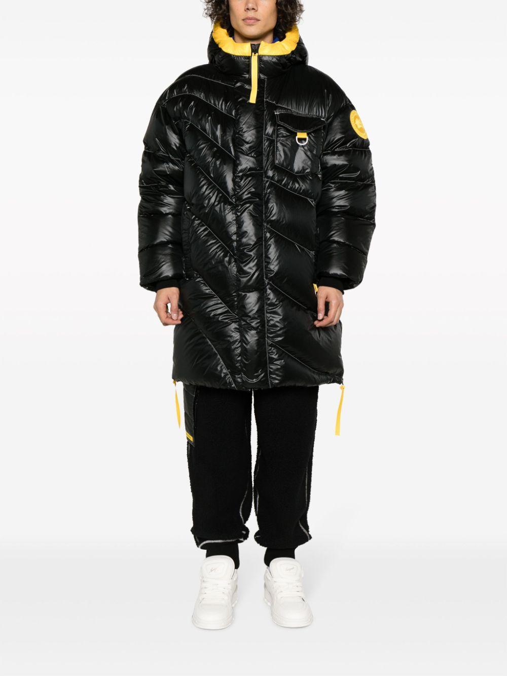 CANADA GOOSE X Pyer Moss Hooded Quilted Down Coat In Black Product Image