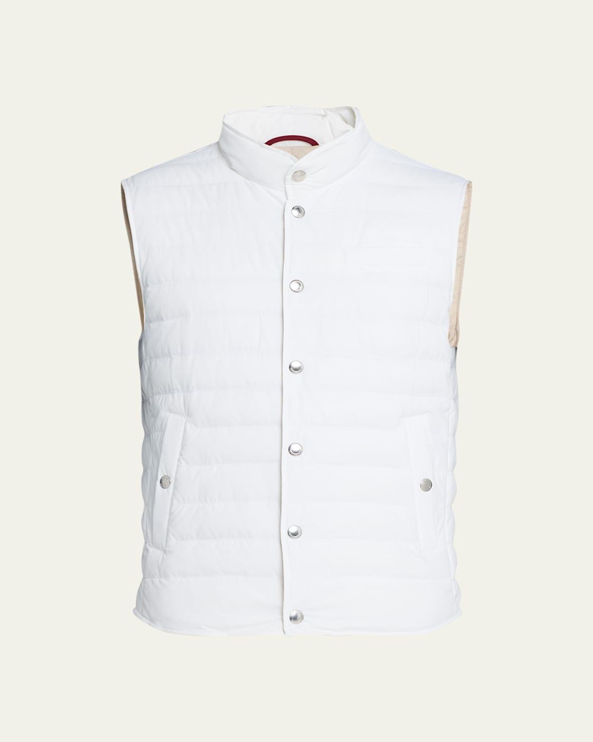 Mens Quilted Down Nylon Vest Product Image