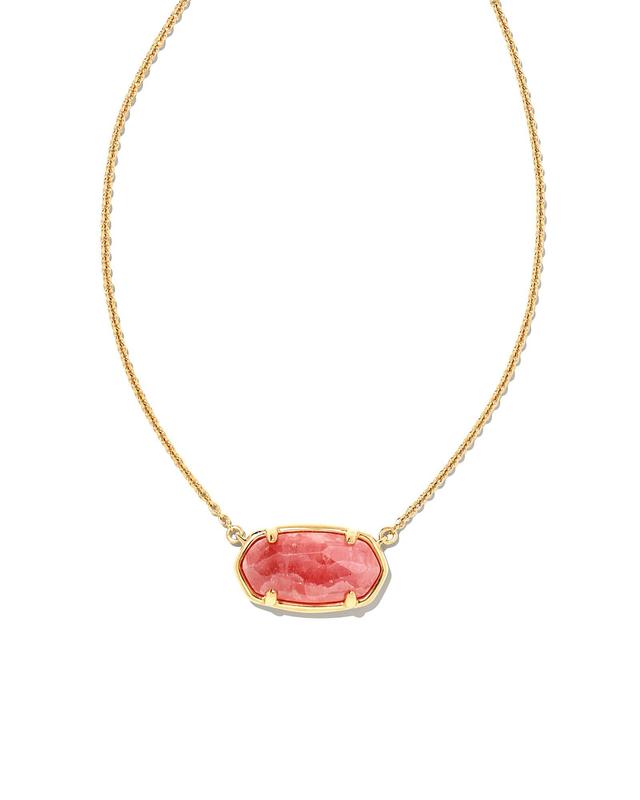 Elisa 18k Gold Vermeil Pendant Necklace in Pink Rhodochrosite Product Image