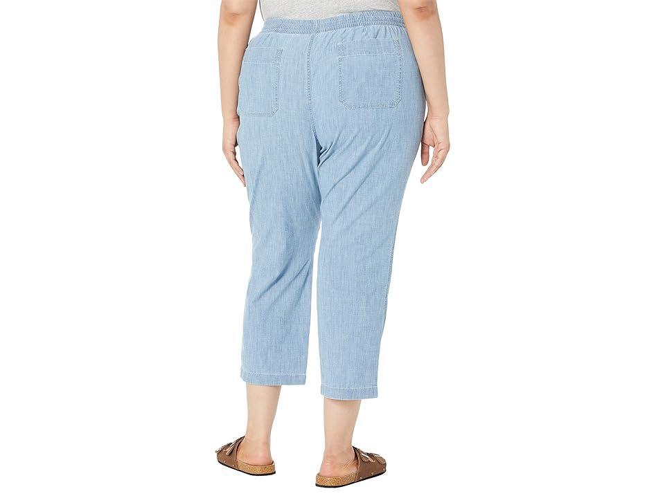 L.L.Bean Lakewashed Chino Pull-On Chambray Pants Ankle (Chambray) Women's Casual Pants Product Image