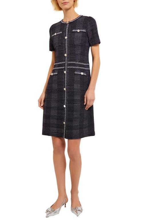 Misook Bold Plaid Knit Sheath Dress Product Image