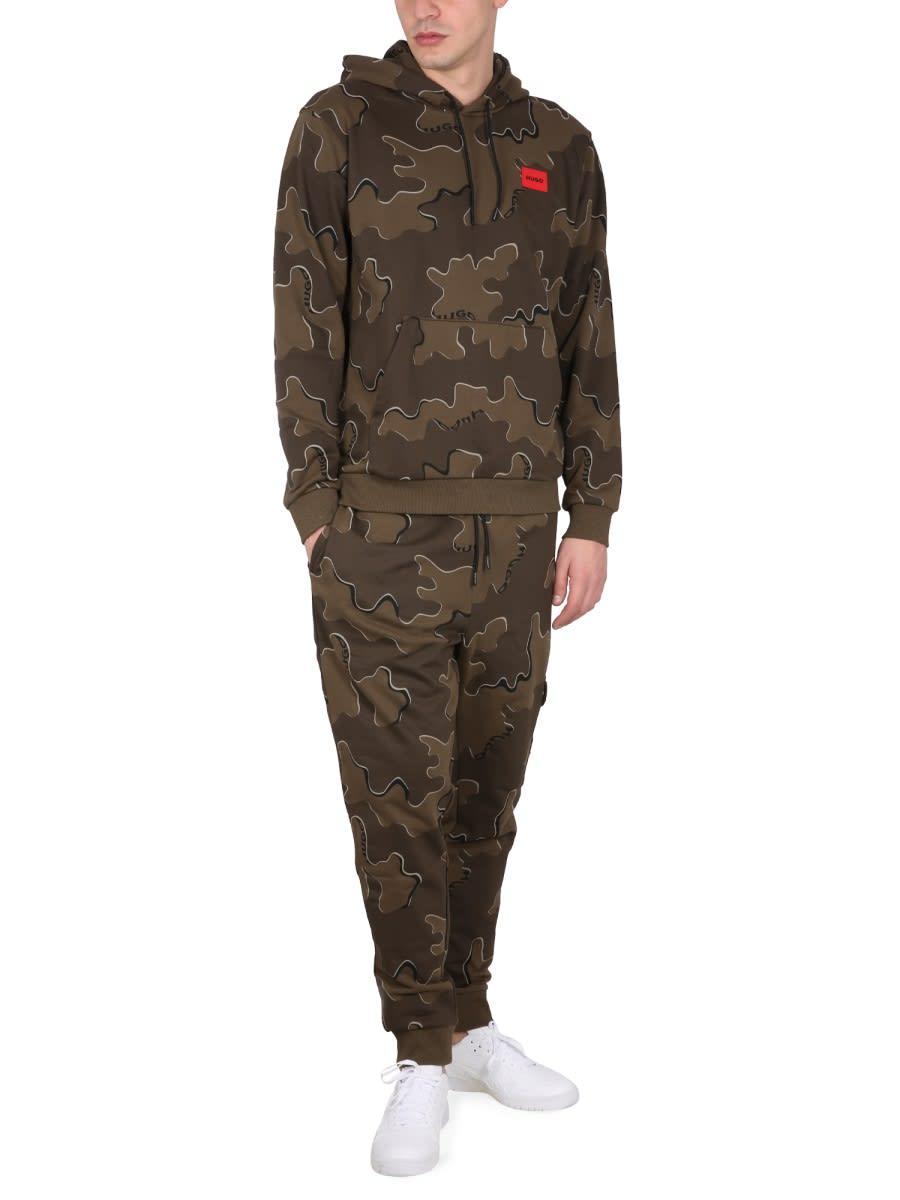 HUGO BOSS Camouflage Jogging Pants In Military Green Product Image