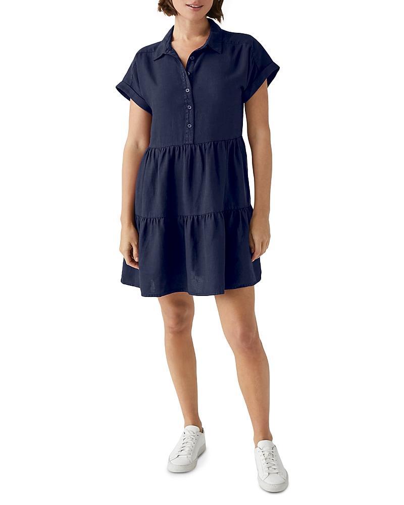 Michael Stars Linen Greta Short Sleeve Tiered Dress Product Image