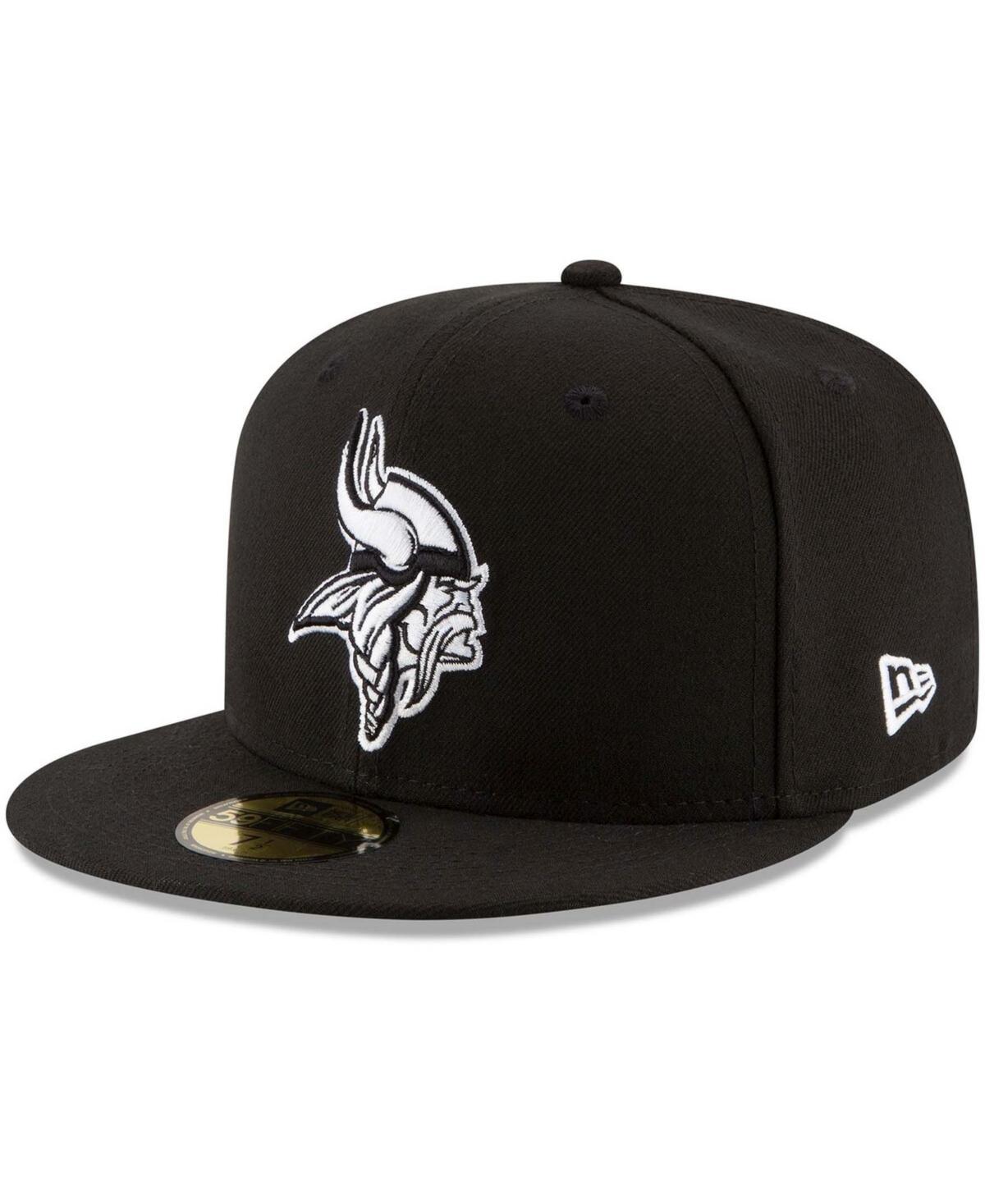 Mens Black Minnesota Vikings B-Dub 59FIFTY Fitted Hat Product Image