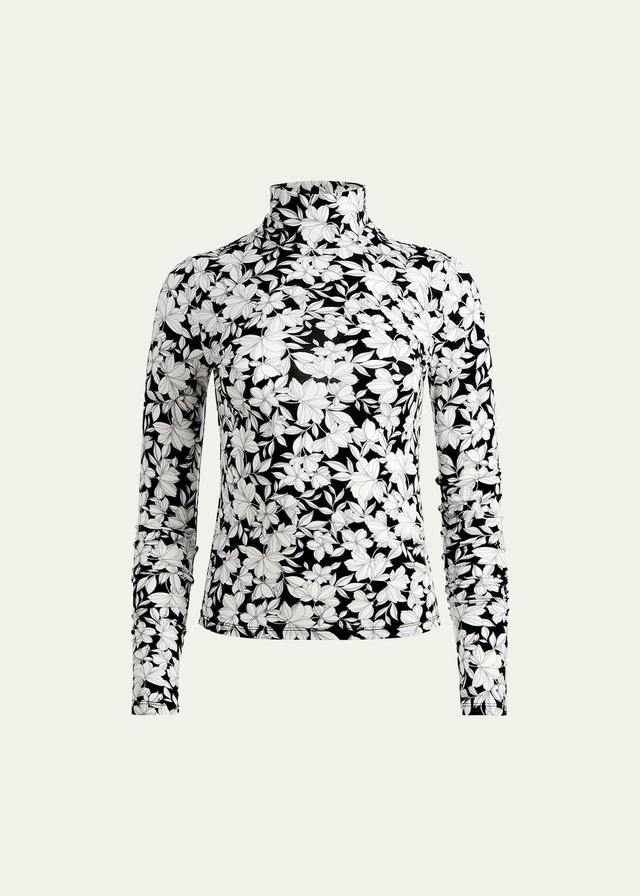 Alice + Olivia Delaina Print Turtleneck Top Product Image