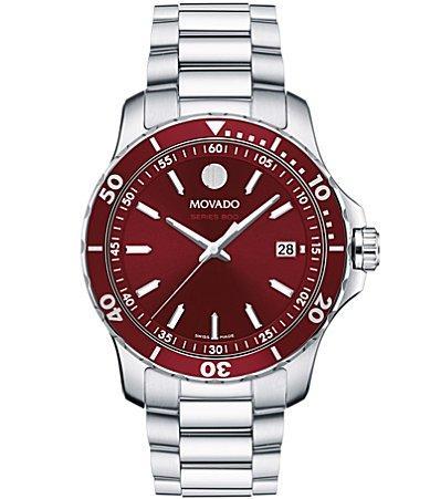 Men's Movado Series 800Â® Performance Steelâ¢ Watch with Red Dial (Model: 2600178) Product Image