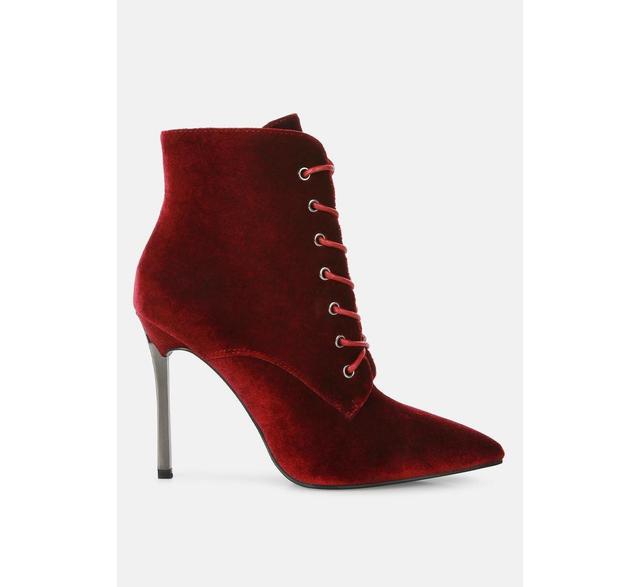 London Rag Womens Heeled Ankle Boots Red Product Image