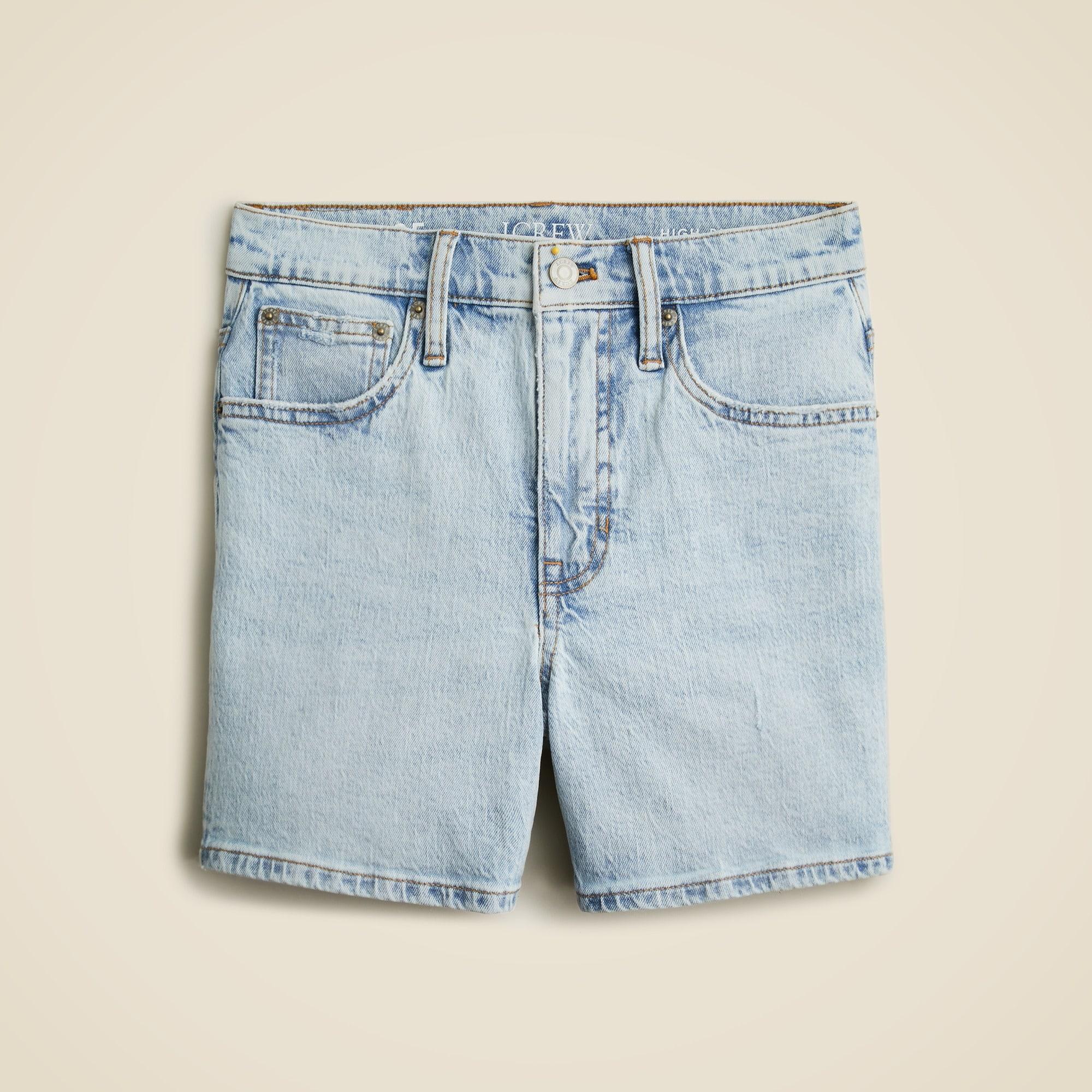 High-rise denim short in Delery wash Product Image