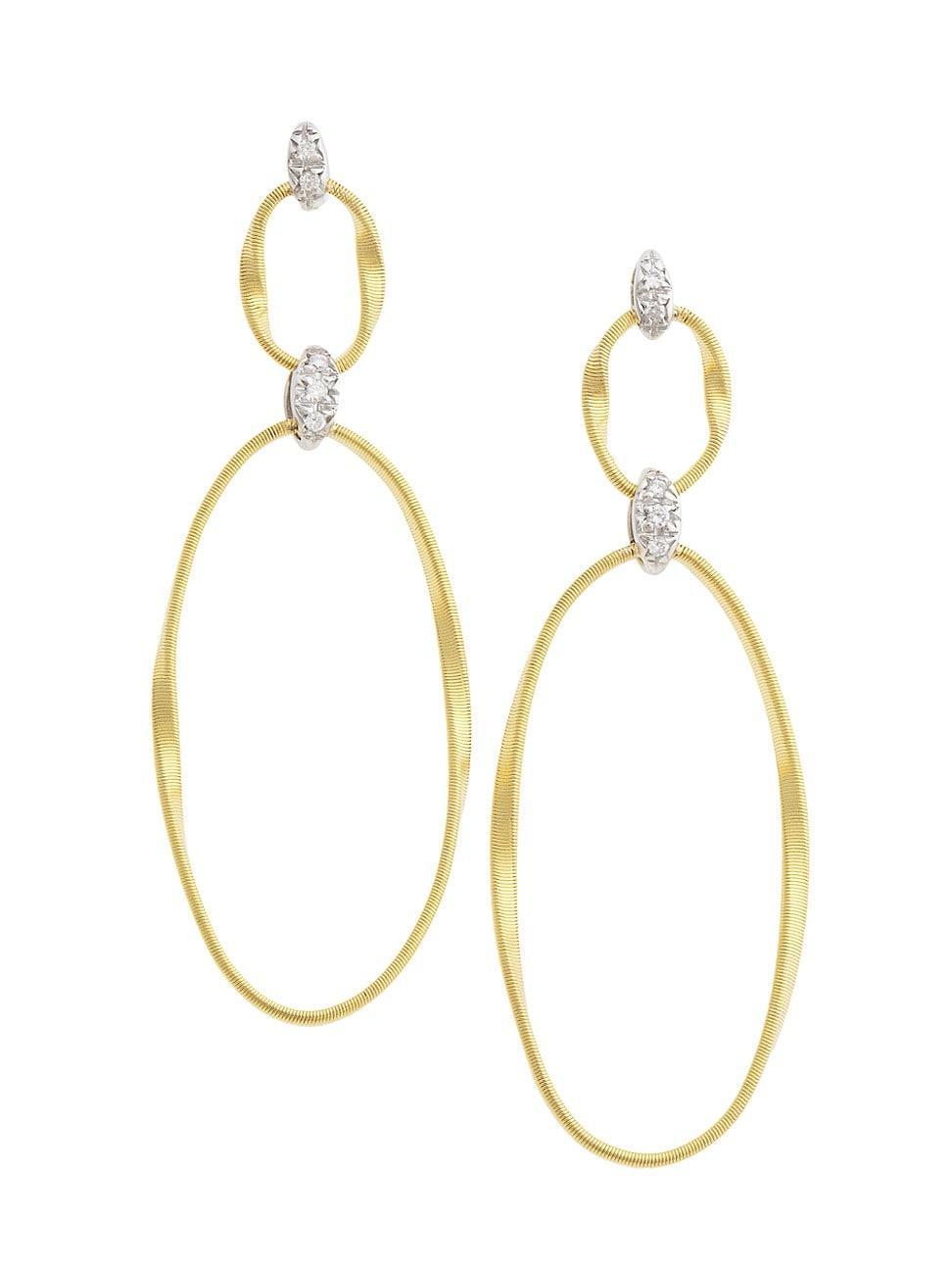 Marco Bicego Marrakech Diamond Double Hoop Earrings Product Image