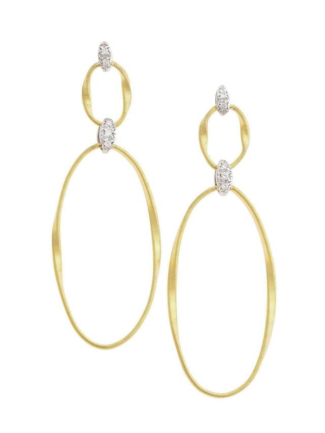 Marco Bicego Marrakech Diamond Double Hoop Earrings Product Image