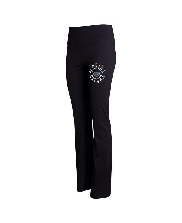 Womens Concepts Sport Black Florida Gators Enclave Tri-Blend Flared Leggings Product Image