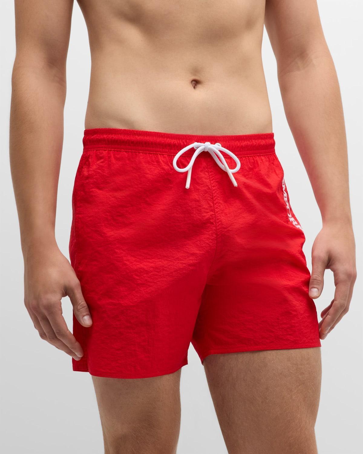 Mens Nylon Embroidered Logo Swim Trunks Product Image