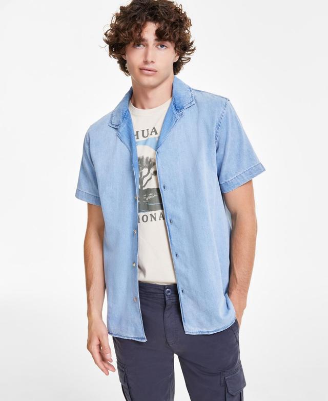 Sun + Stone Mens Clean Wash Short Sleeve Button-Front Shirt, Created for Macys Product Image