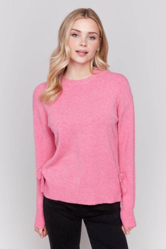 Side Bow Crewneck Sweater Product Image