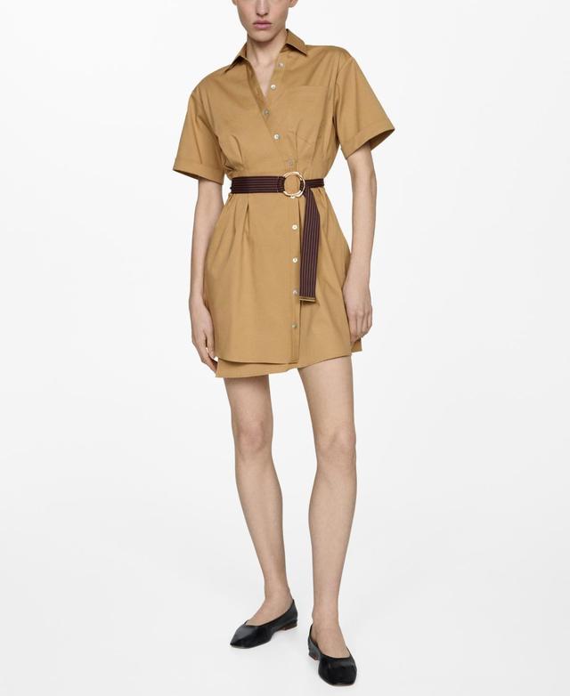 Women's Belt Shirt Dress Product Image