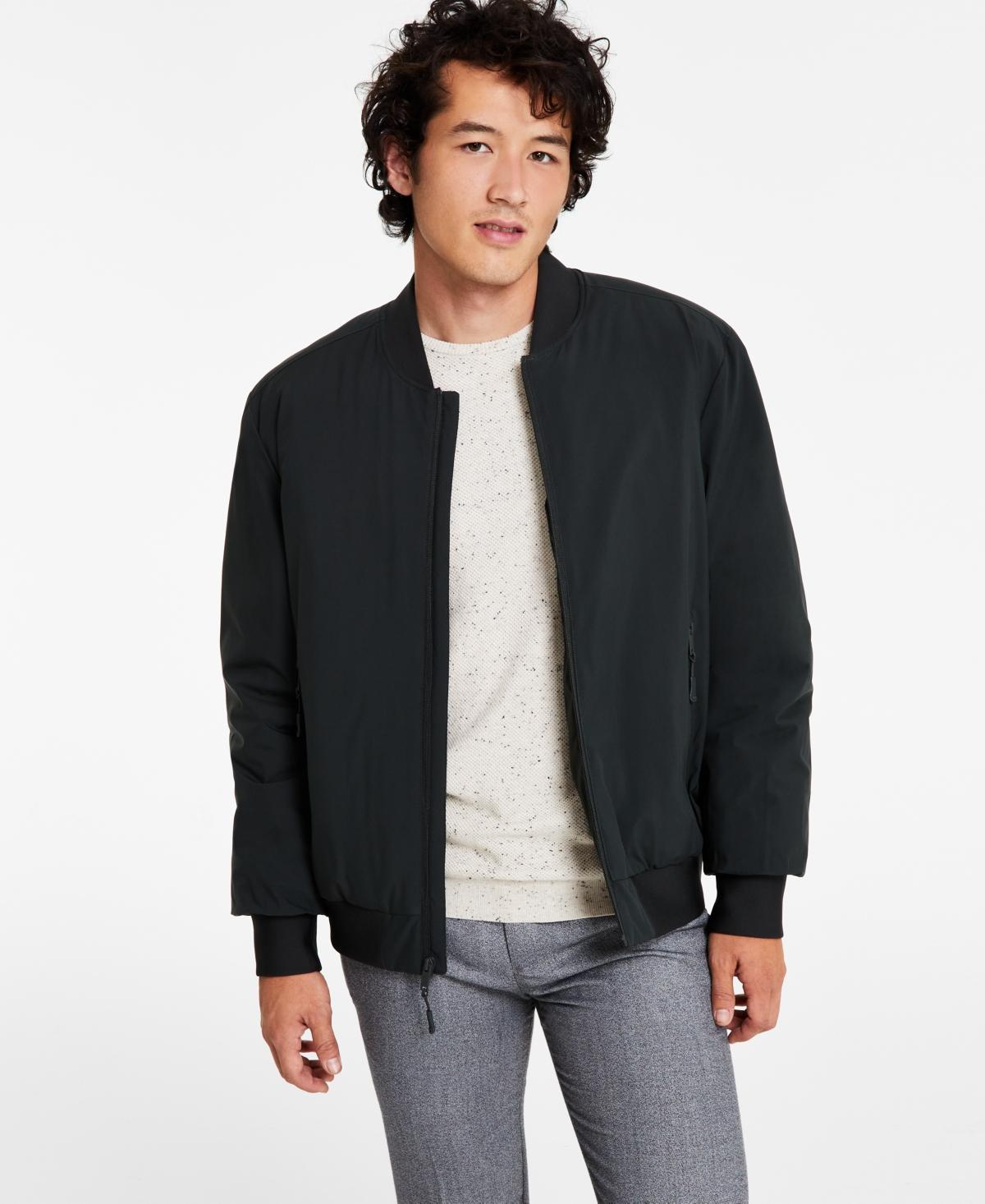 Dkny Mens Stretch Zip-Front Zip-Pocket Bomber Jacket Product Image