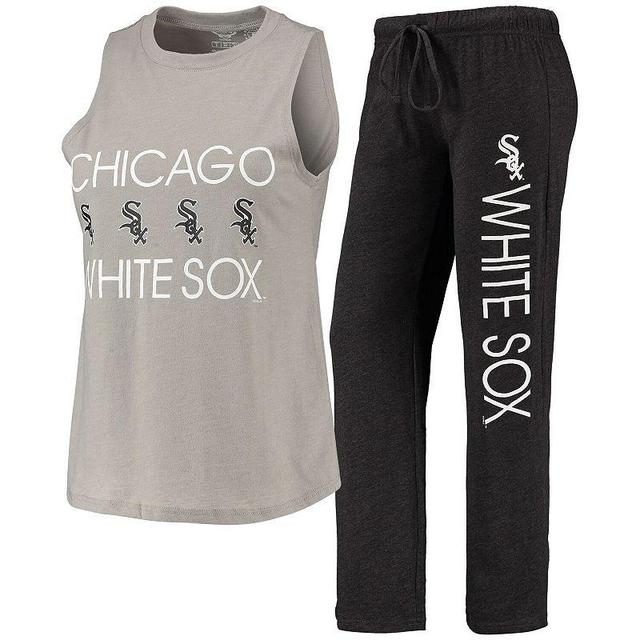 Womens Concepts Sport /Gray Chicago White Sox Meter Muscle Tank Top & Pants Sleep Set Product Image