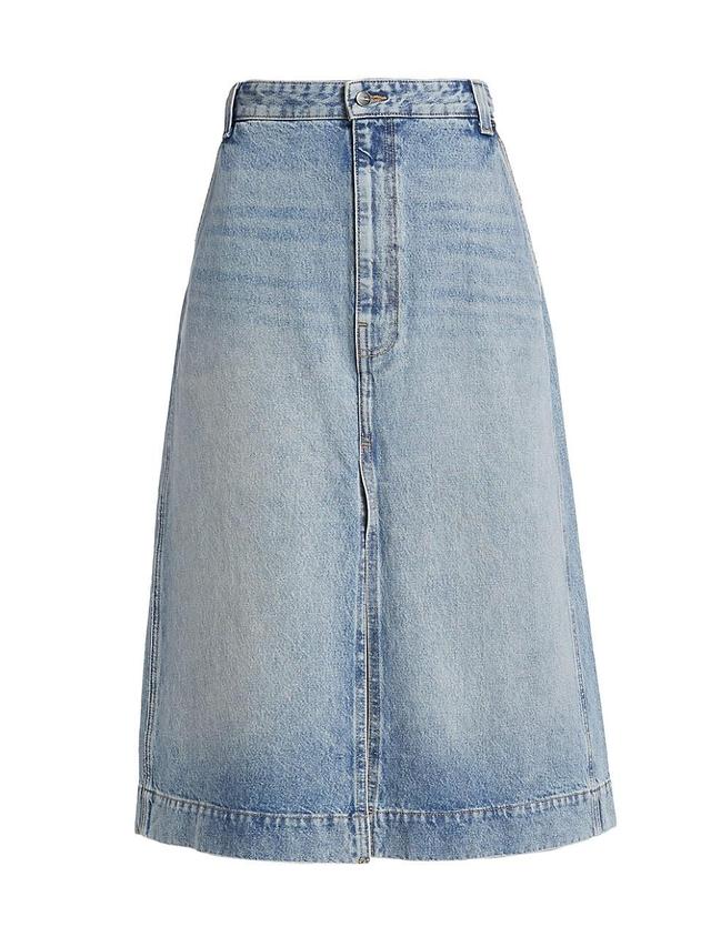 Womens Charlene Denim Midi-Skirt Product Image