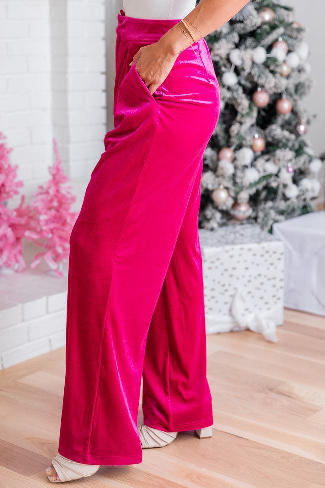 Still The Same Pink Velvet Pants FINAL SALE Product Image