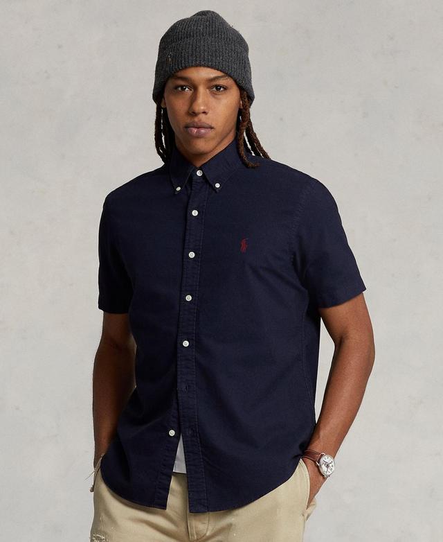 Polo Ralph Lauren Garment-Dyed Oxford Shirt (Saphire Star) Men's Clothing Product Image