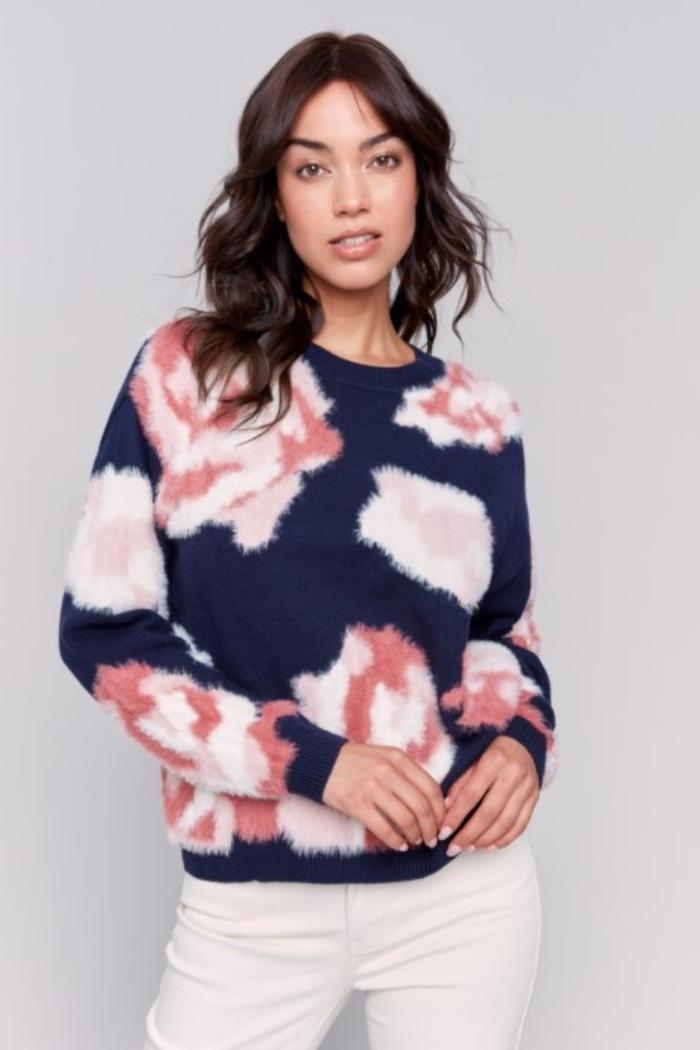 Floral Knit Sweater Product Image