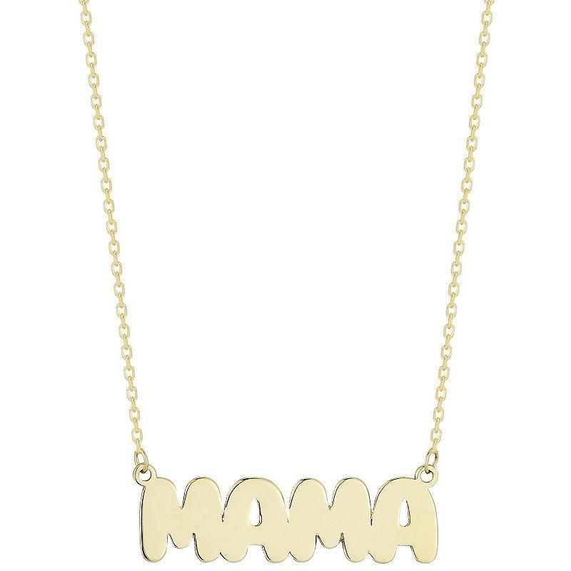 LUMINOR GOLD 14k Gold Bubble Mama Necklace, Womens Yellow Product Image