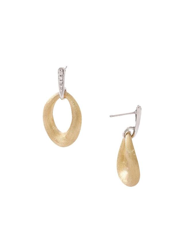 Marco Bicego Lucia 18K Yellow Gold & Diamond Loop Earrings Product Image