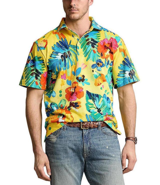 Polo Ralph Lauren Big & Tall Classic-Fit Floral Mesh Short Sleeve Polo Shirt Product Image