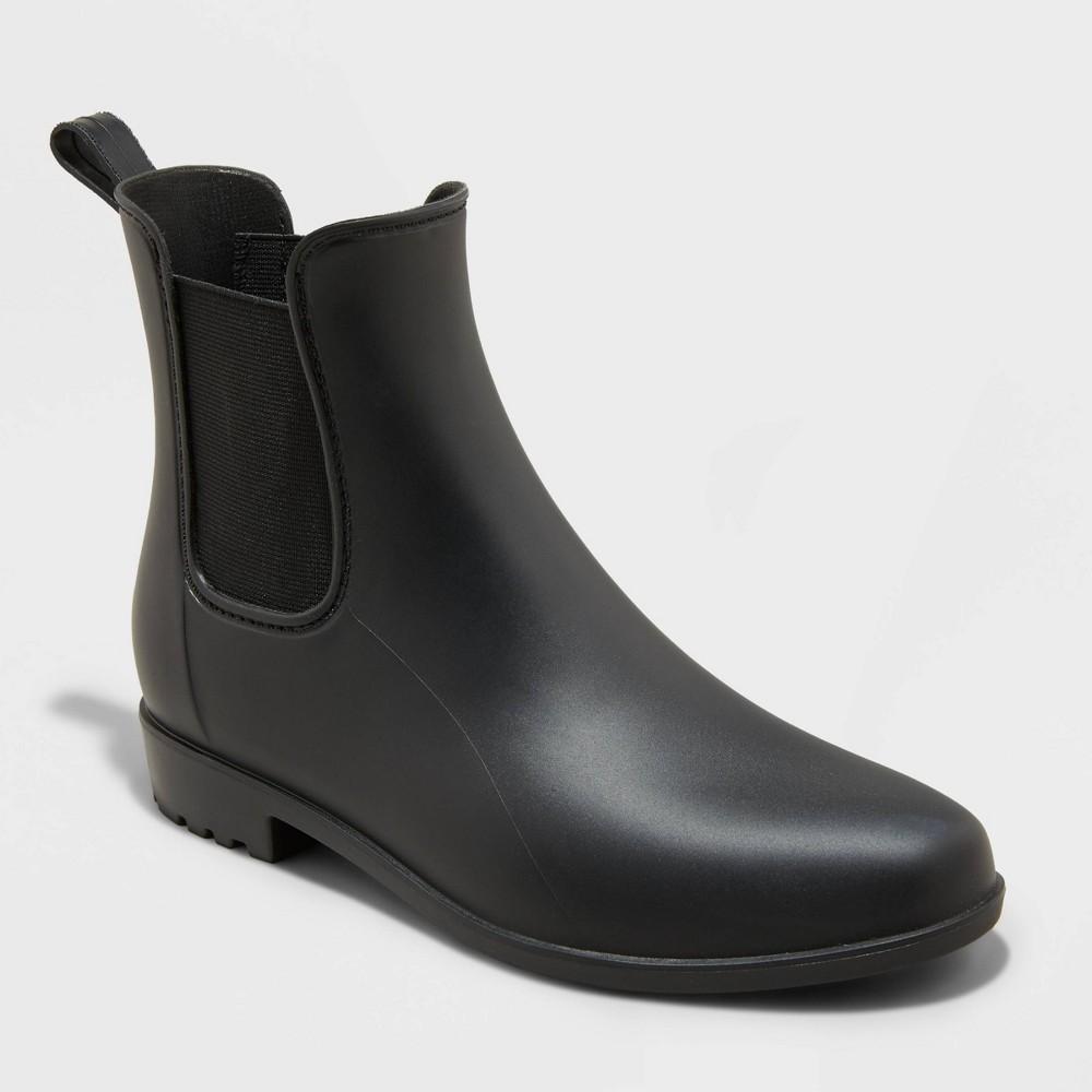 Women's Chelsea Rain Boots - A New Day™ Black 6 Product Image