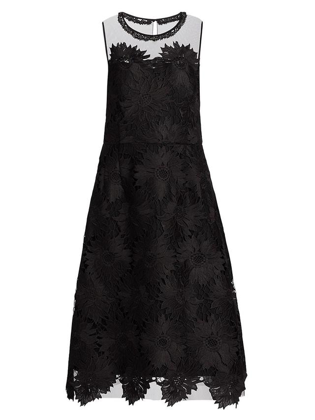 Womens Floral Lace Cocktail Dress Product Image