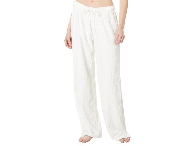 P.J. Salvage Luxe Terry Cable-Knit Pants (Ivory) Women's Pajama Product Image