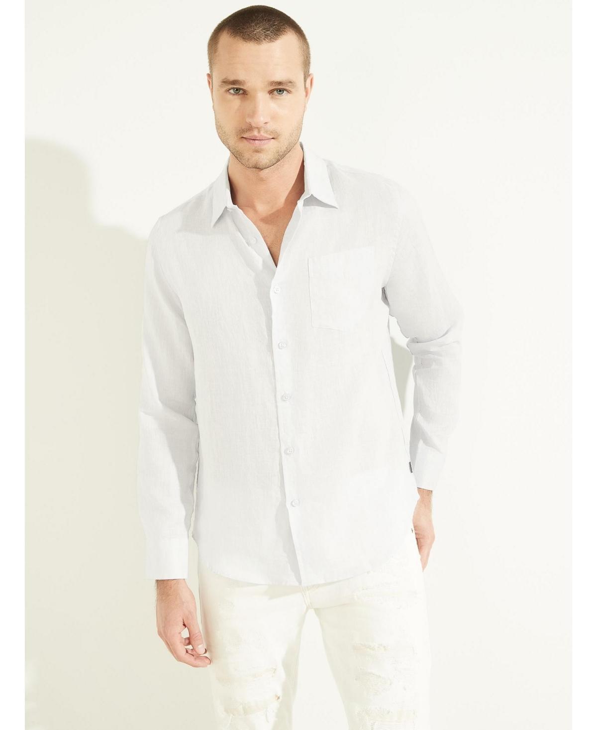 Guess Mens Island Linen Shirt Product Image