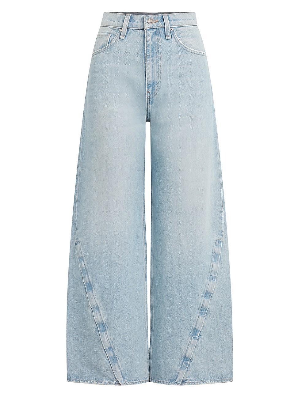 Womens James Wide-Leg Zip-Hem Jeans Product Image