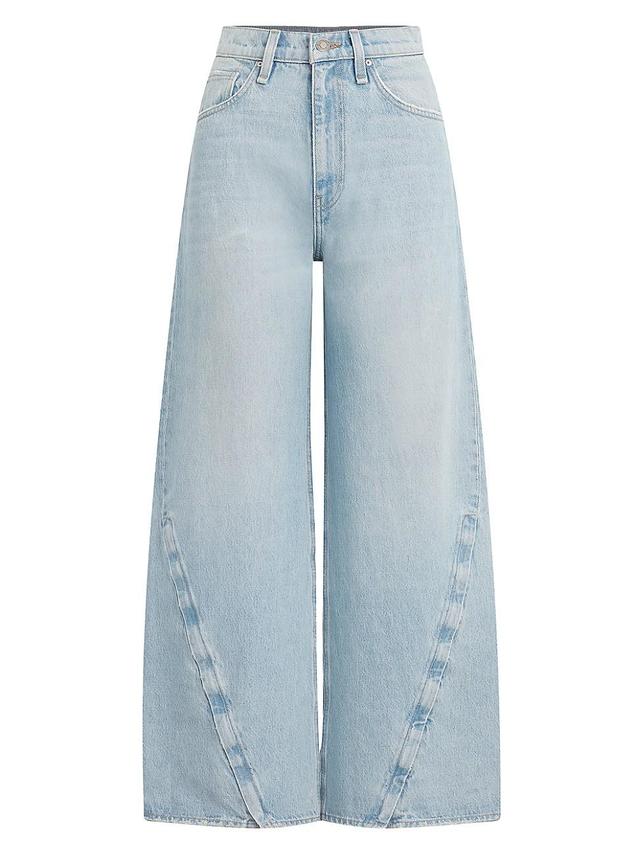 Womens James Wide-Leg Zip-Hem Jeans Product Image