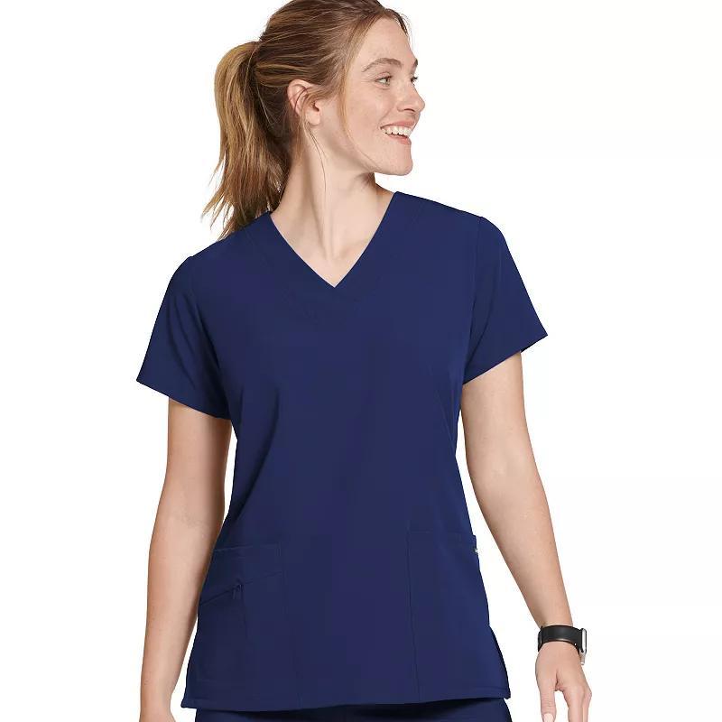 Womens Jockey Scrubs V-Neck Crossover Top 2206 Silver Product Image