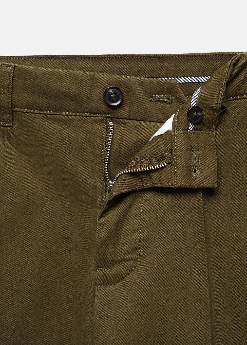 MANGO MAN - Pleated slim fit chinos khakiMen Product Image