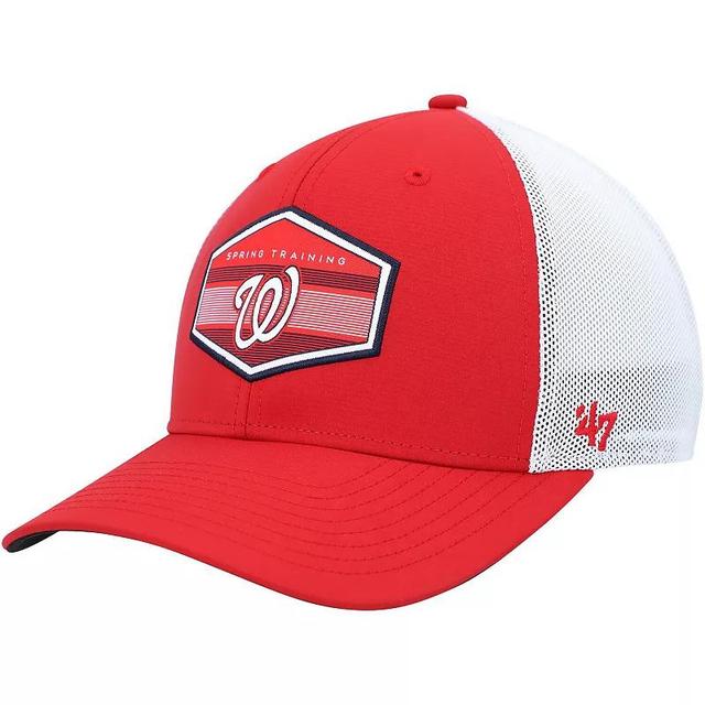 Mens 47 /White Washington Nationals Spring Training Burgess Trucker Adjustable Hat Product Image