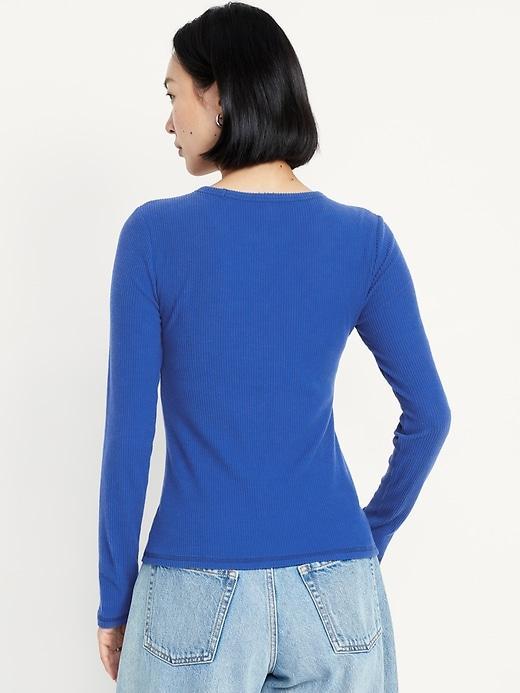 Plush-Knit Long-Sleeve T-Shirt Product Image