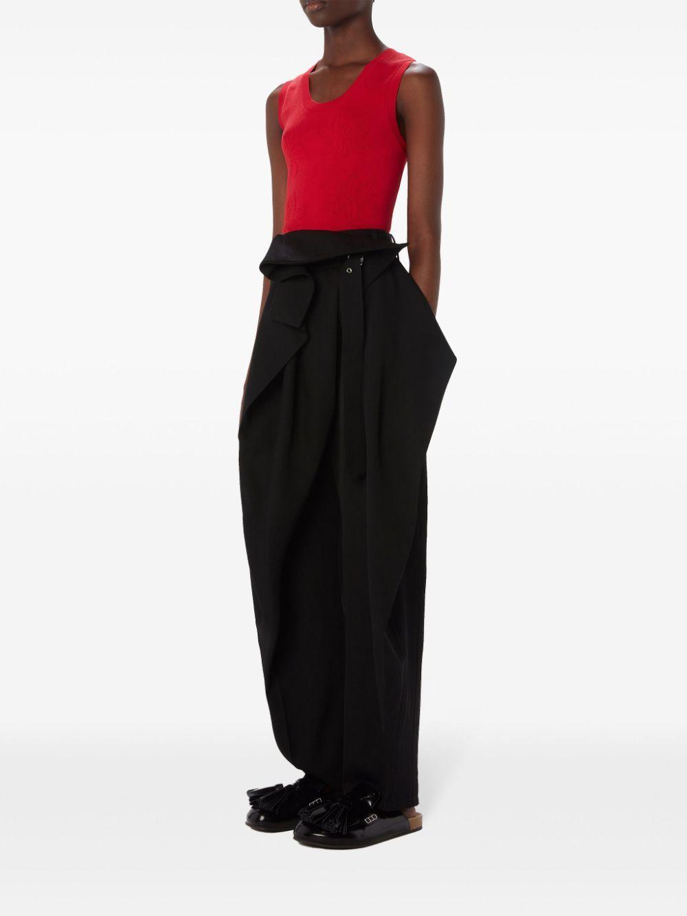 belted draped trousers Product Image