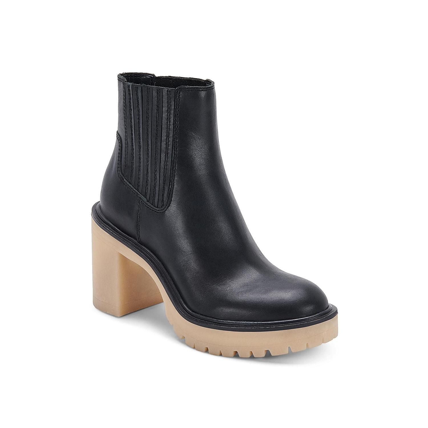 Dolce Vita Caster H2O Water Repellent Suede Lug Sole Platform Chelsea Booties Product Image